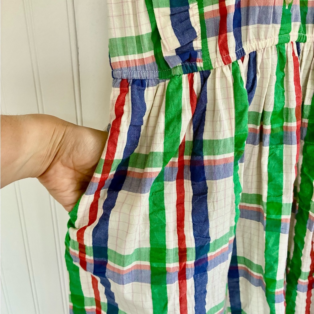 Bobo Choses Madras Checks Ruffle Woven Dress - Picture 8 of 13